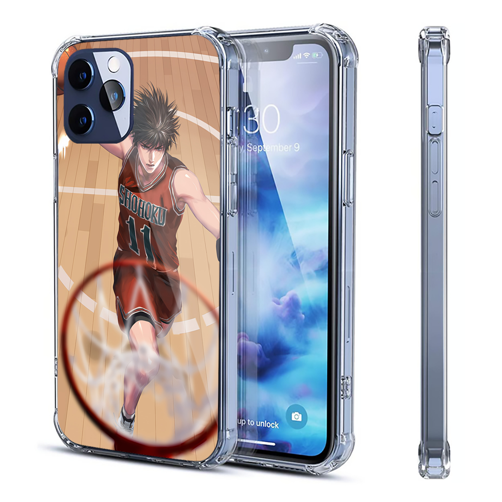 （画像用） SLAM DUNK／スラムダンク 【iPhone 12シリーズ対応】透明スマホケース（クリアソフトケース）
